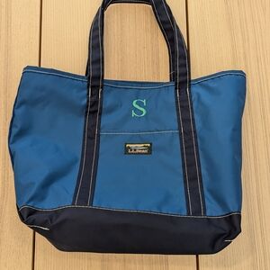 L.L.Bean Blue and Black Tote Bag